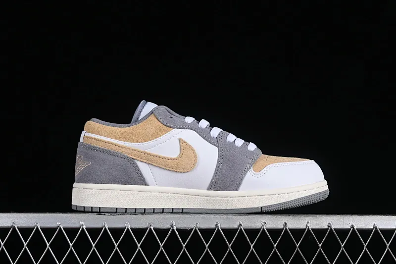 All categories Air Jordan Jordan series basketball shoes Air Jordan 1 Low Z version Air Jordan 1 Low AJ1 Joe 1 gray brown low-top cultural basketball shoes DC0774-189